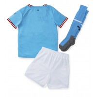 Manchester City Fotballklær Hjemmedraktsett Barn 2022-23 Kortermet (+ korte bukser)